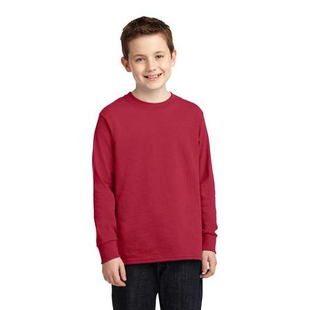 Port & Company ®  Youth Long Sleeve 5.4-oz 100% Cotton T-Shirt. PC54YLS