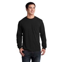 Gildan - Ultra Cotton ®  100% Cotton Long Sleeve T-Shirt with Pocket.  2410